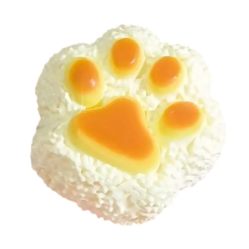 Novelty Squeeze Toy Mellow Paws Yolk Soft Bounce Squeeze Paws for Kids Anxiety Reduce Teens Party Supplies 1