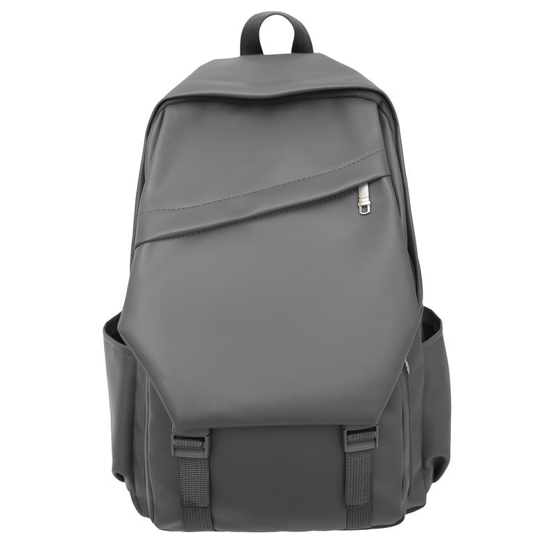 Men's Large Capacity PU Backpack Student Schoolbag Sports Computer Bag