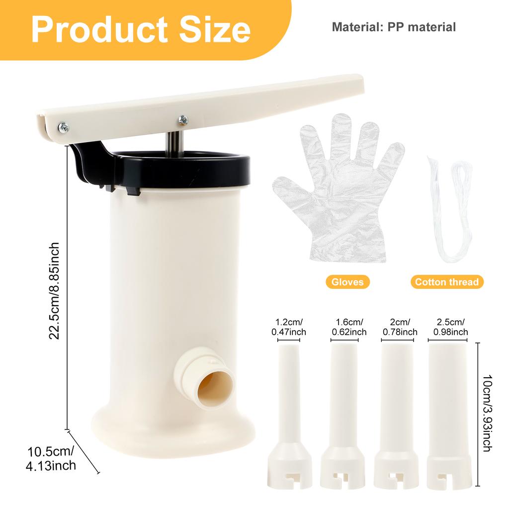 Manual Sausage Stuffer Machine Plastic Vertical Sausage Filling Machine Household Kitchen Homemade Sausage Tool Sausage Filler