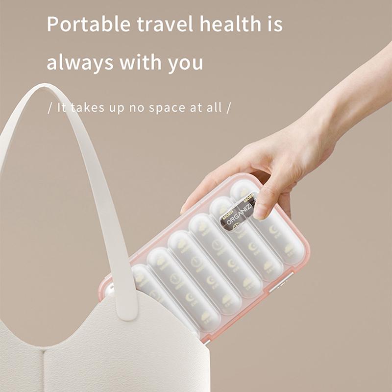 Portable 21/28 Grids Weekly Pill Box Medicine Dispenser Tablet Organizer Storage Boxes 7 Days Compartment Pill Case Container