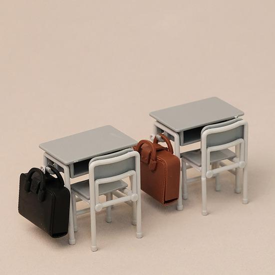 Doll House Ornament, Desk Chair School Bag Dollhouse Ornament, Realistic Doll House Accessories for Toddlers Pretend Play Toys