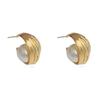 Vintage Geometric Bead Earrings Striped Oval Stud Earrings Trendy Hoop Earrings  Festival Gifts