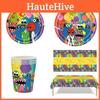 Rainbow Friends Party Supplies Tableware Balloons For Kids Birthday Decor
