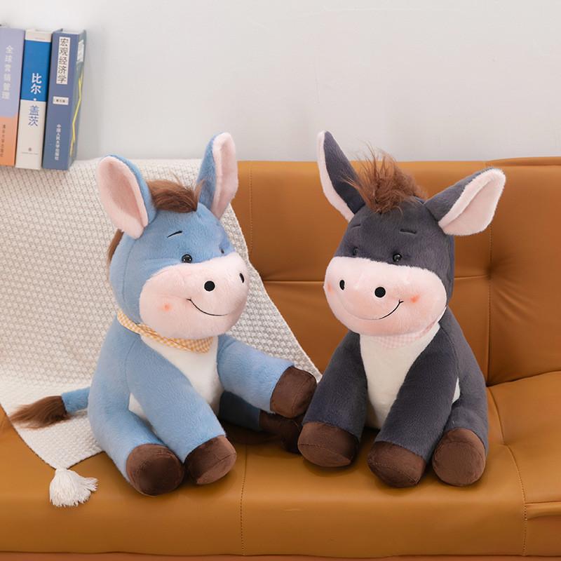 Donkey Cartoon Plush Toy Stuffed Animal Doll Cute Decoration Kids Gift Birthday