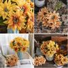 Elegant PU Sunflower Flowers Realistic Fake Flower Simulated Sunflower  Home Hotel Table Decor