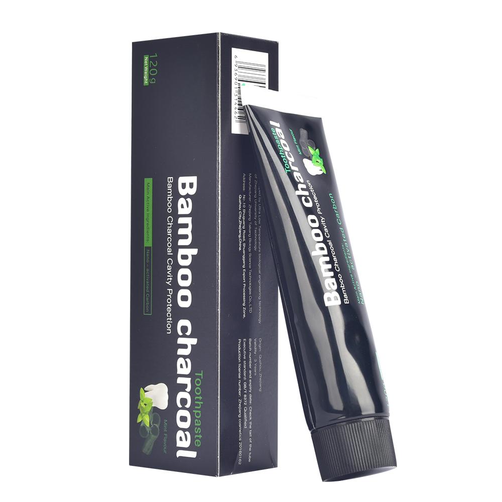 Black Activated Carbon Toothpaste 120g Natural Dental Beauty Removes Bad Breath Peppermint  Tooth Care Drop Shipping