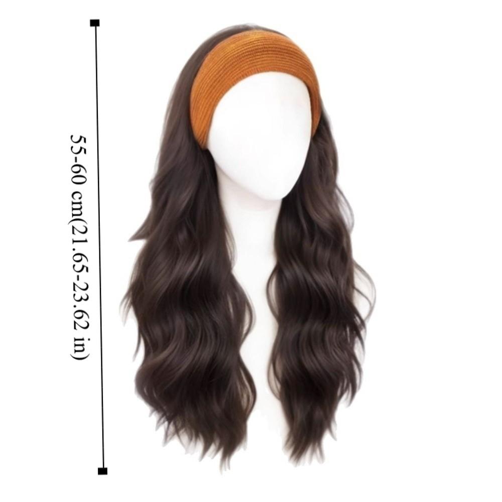 Hair Hoop Half Headband Wig Hairpieces Long Wavy Curly Hair  Party