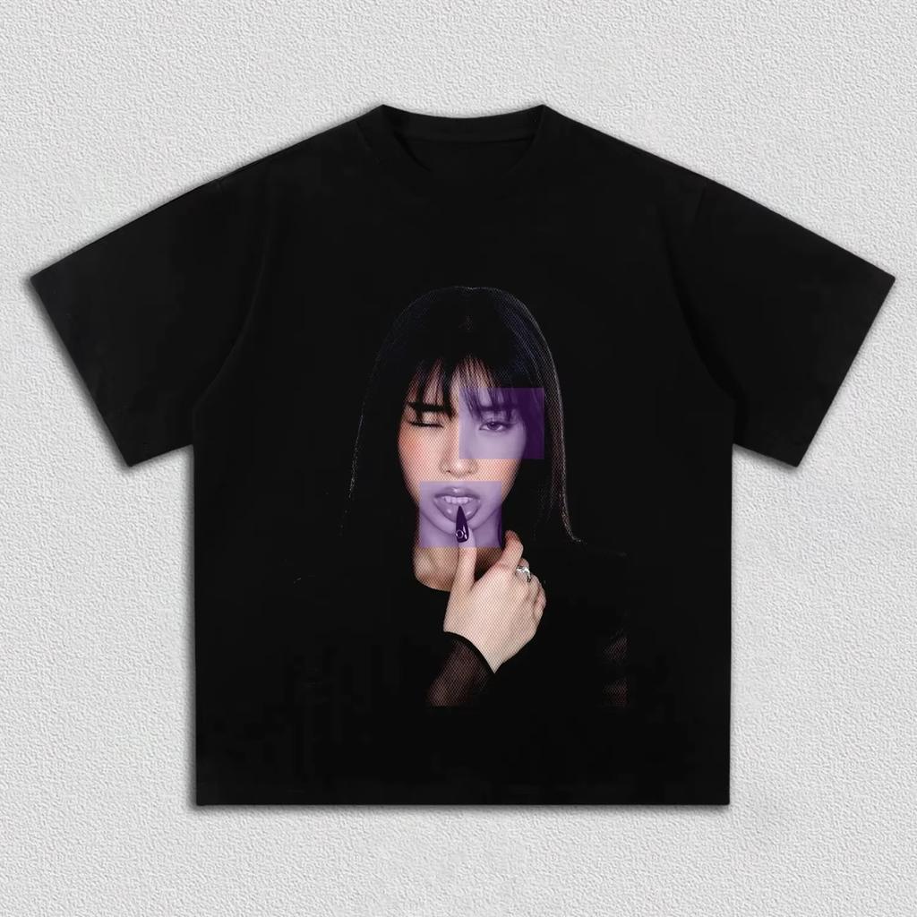 Summer Portrait Pattern Printed Pure Cotton Tshirt For Unisex And Unisex Fashionable Pure Cotton Tshirt Versatile Casual Wear