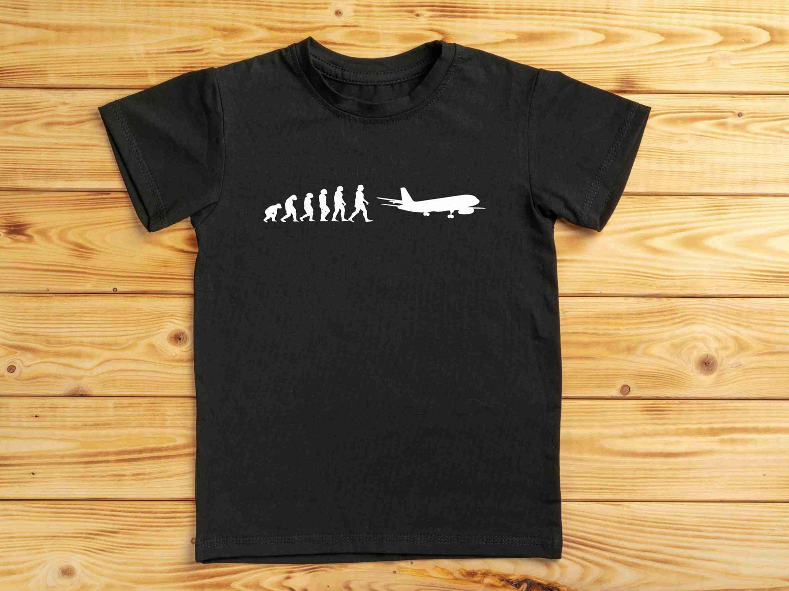 Airplane Evolution T-Shirt for pilots and aviation fans 3XL