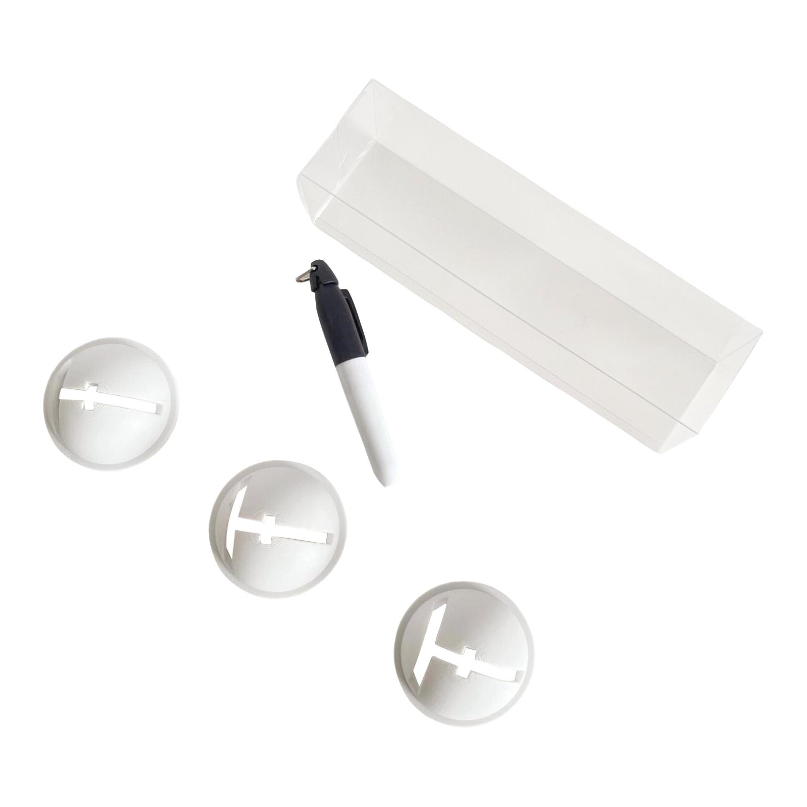 

Golf Ball Line Marker Template 3pc Set with Pen for Accurate Alignment and Straight Line Drawing on Golf Balls for Practice and Play One Size белый