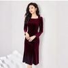 Elegantes einärmeliges Retro-Samt-Bodycon-Meerjungfrauenkleid - Herbst 2025 Kollektion