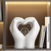 Nordic Minimalist Resin Heart Ornaments for Home Decor