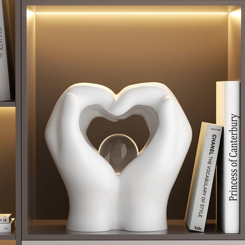 Nordic Minimalist Resin Heart Ornaments for Home Decor