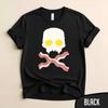 Breakfast Skull Graphic Tee - Food Lovers Gift - Classic Bacon and Eggs