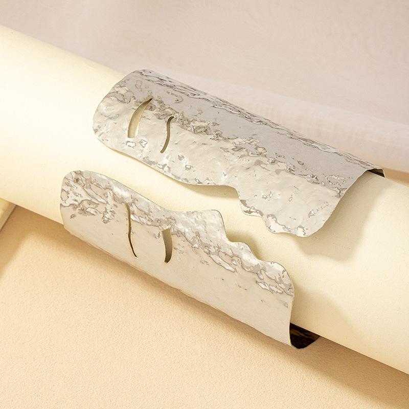 Fashion Exaggerated Punk Metal Face Cuff Bangles for Women Men's Opening Width Bracelet Bangles Party Jewelry