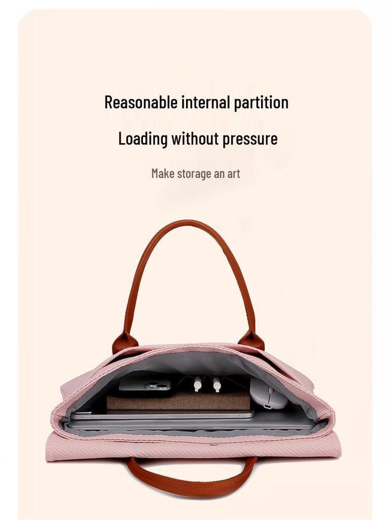 17-inch Lightweight Japan-Korea Laptop Commuting Handbag with Printed Logo