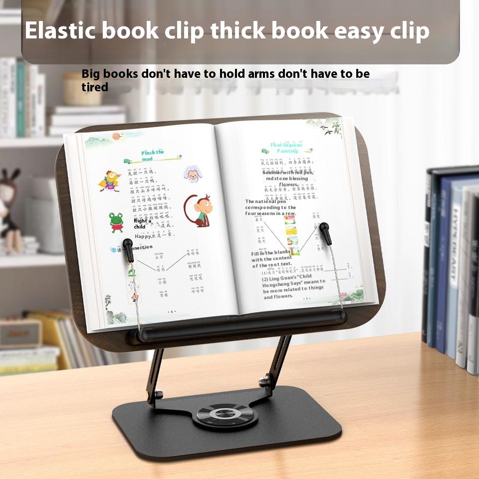 360-Degree Rotating Multi-Purpose Foldable Aluminum Alloy Bookend Comfortable Bookstand Bookshelf Table for Easy Reading