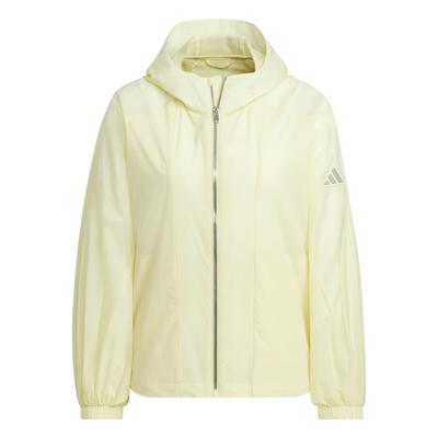 Modern Tech Woven Water-Resistant Hooded Solid Color Puff Sleeve Long Sleeve Jacket Women Jacket Powder-Yellow Metallic-Silver JZ1656