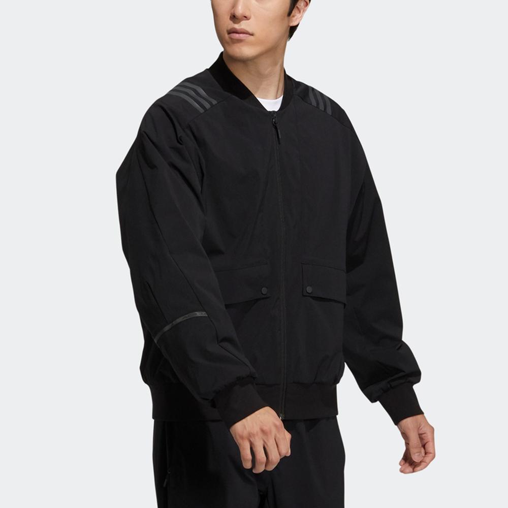 Adidas Sports Plain Logo Jacket Men Jackets Black H40231