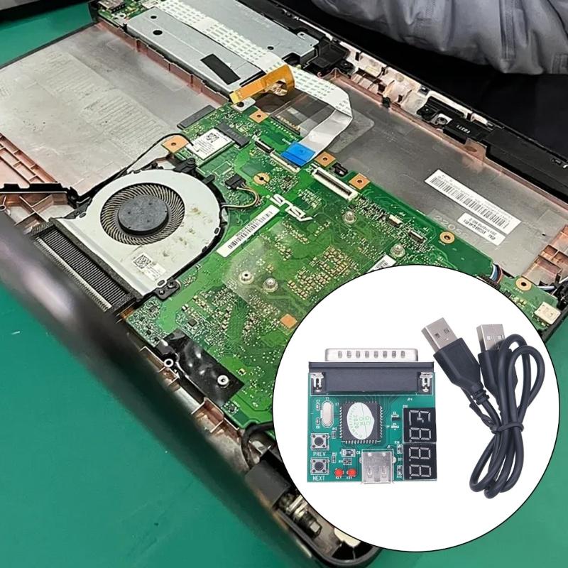 Computer Fault Test Card 4 Digit Parallel Port Diagnostic Card for Laptops Motherboards Wide Compatibles