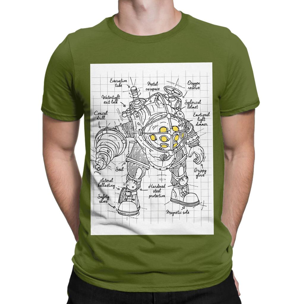Big Daddy Plan Neuheit 100% Baumwolle T-Shirt bBioShock T-Shirts Oberteile Für Unisex