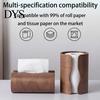Reusable Paper Holder for Home Decor Tissue Box Holder, Natural Wood Storage Organizer, Decorative Rectangular Functional Students Dispenser,