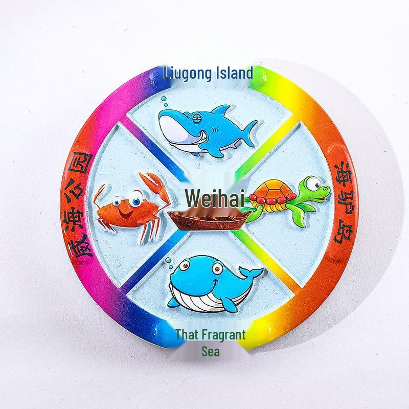Qingdao Wahrzeichen Cartoon Kühlschrankmagnet - 3D Harz Souvenir aus China