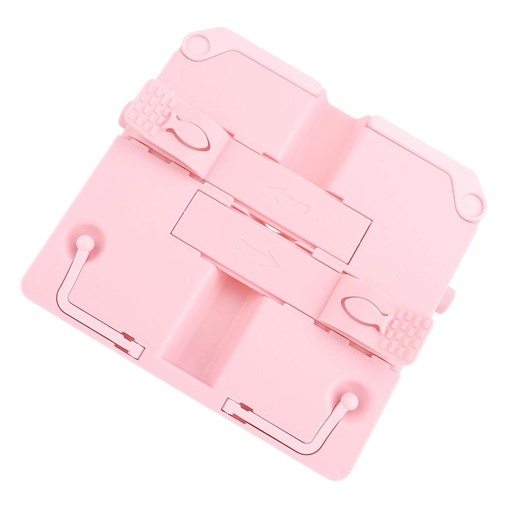 Book Stand for Kids Angle Adjustment Desktop Reading Adjustable Book Clip Stand Book Holder Pink