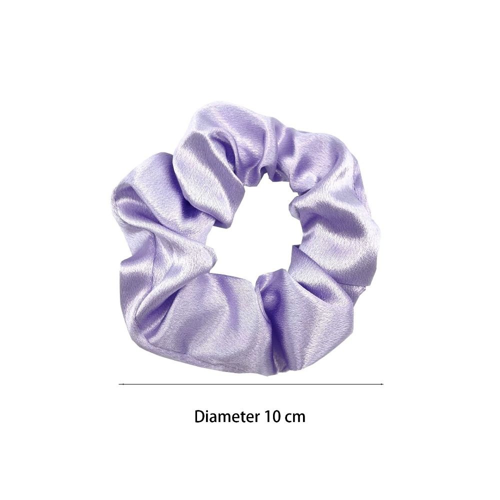 Jednobarevné vlasové kravaty Simulace hedvábné elastické gumičky do vlasů Dívčí prsten do vlasů