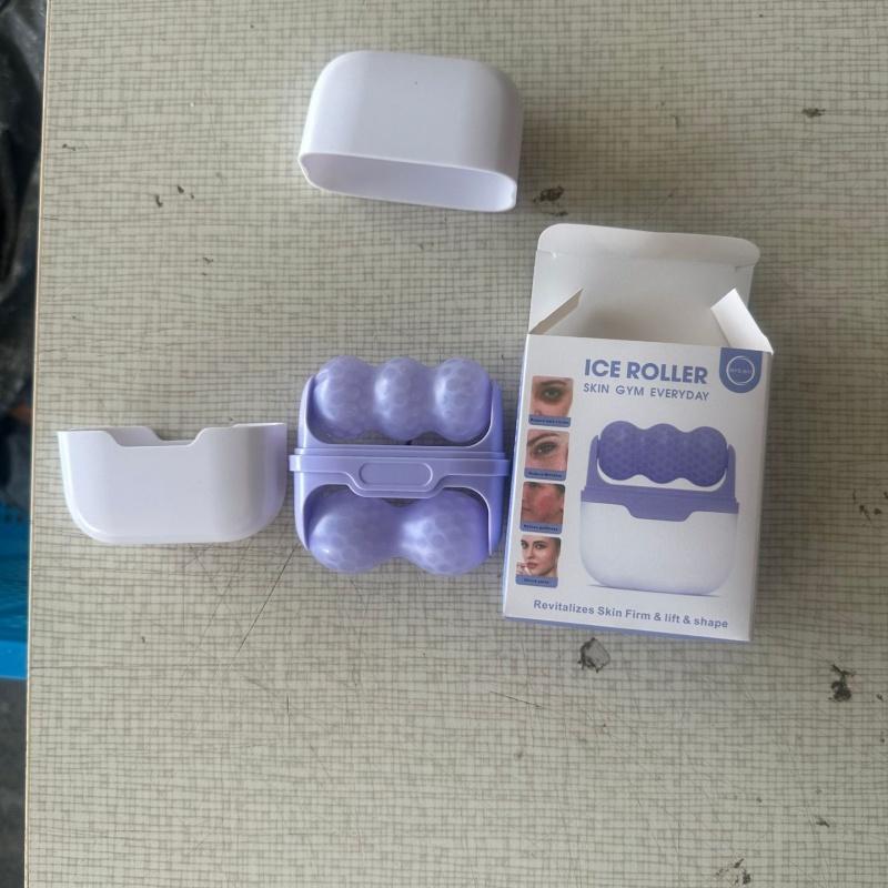 

Dual-Head Ice Facial Roller – Reusable Cooling Massage Tool for Puffy Eyes & Tired Skin, Stainless Steel, Portable Skincare Aid фиолетовый