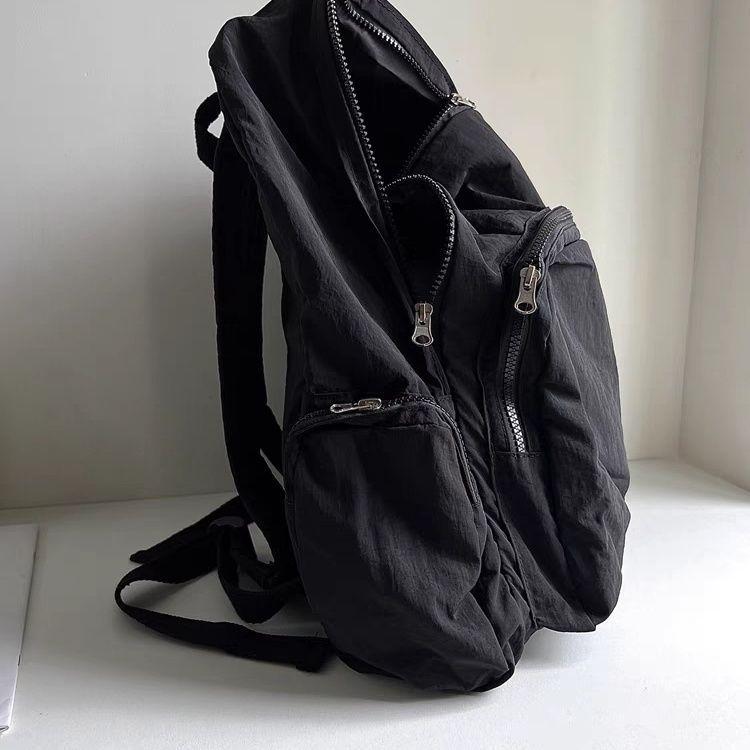 

Japanese Style Ultra Lightweight Nylon Backpack for Men Women Large Capacity Travel School Bag 27 12 41CM чорний