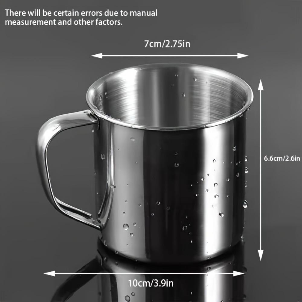 Stainless Steel Coffee Mug1pc 8.45oz 304 - Durable, Reusable, Portable, Ideal for Camping & Picnics