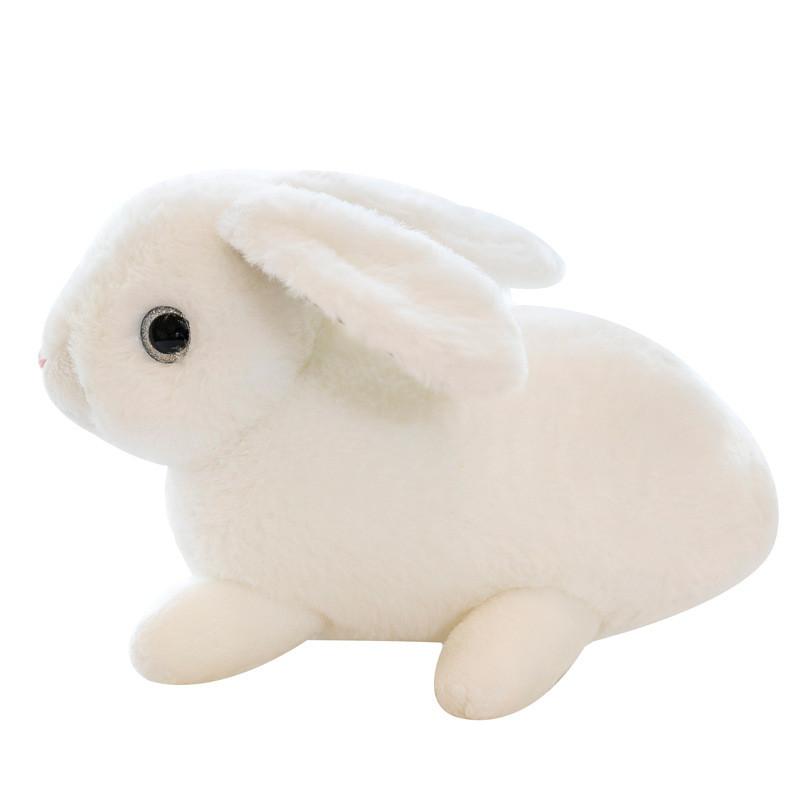 Charming White Bunny Plush Toy Perfect Stuffed Rabbit Doll Gift Children For