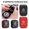 For Benz Car Logo Earphone Organizer Box EVA Zipper Headset Storage case Accessories AMG Exclusive W204 W222 W205 W203 W213 W124 XT3