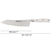 ARCOS Riviera Blanc - Couteau Rocking Santoku (180 Mm)