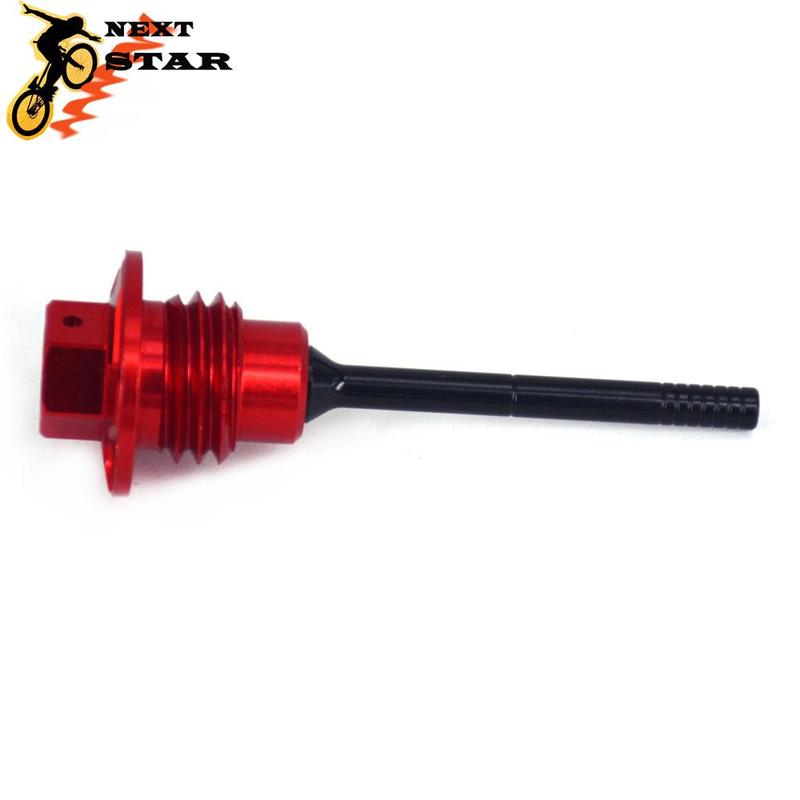 CNC 09-16 Motorcycle Red Aluminum Oil Dipstick Gauge Plugs For HONDA CRF450R CRF 450R 450 R 2009-2011 2012 2013 2014 2015 2016