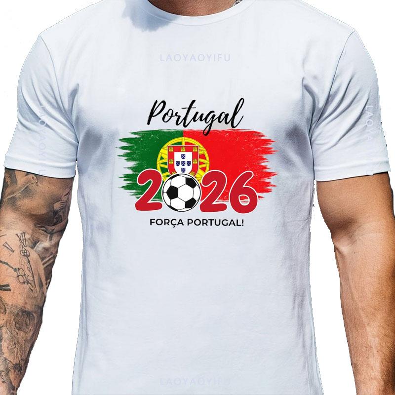 Portugal Quinas Flag Soccer Fan T Shirt Unisex Retro Vintage Football Supporter Casual Streetwear Classic Urban Lifestyle Top