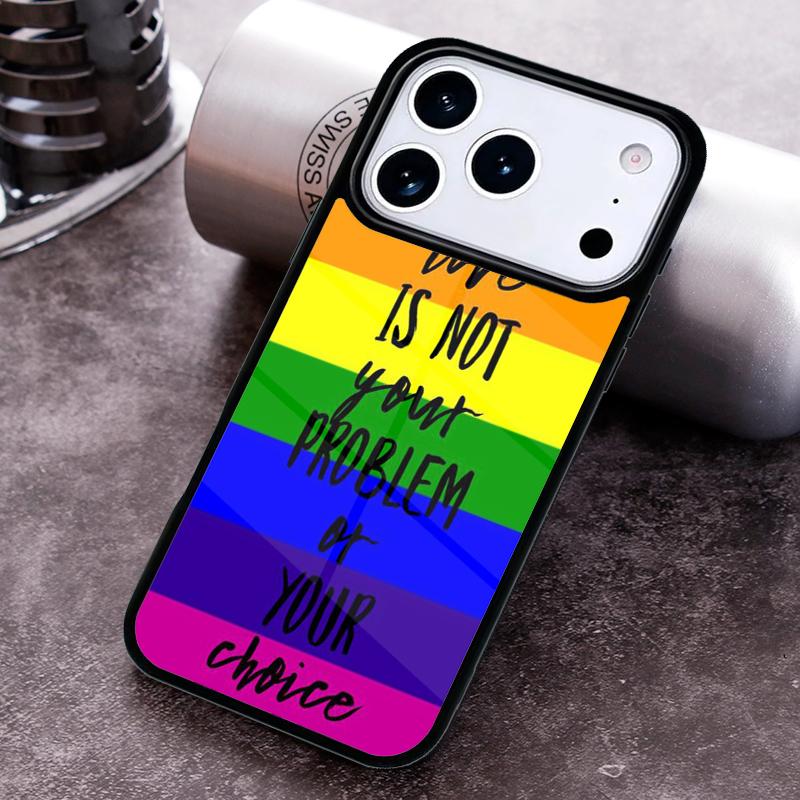 Gay Lesbian LGBT Rainbow Pride Phone Case for iPhone 17 16 15 Pro Max Air 14 13 12 11 Plus Shockproof Cover