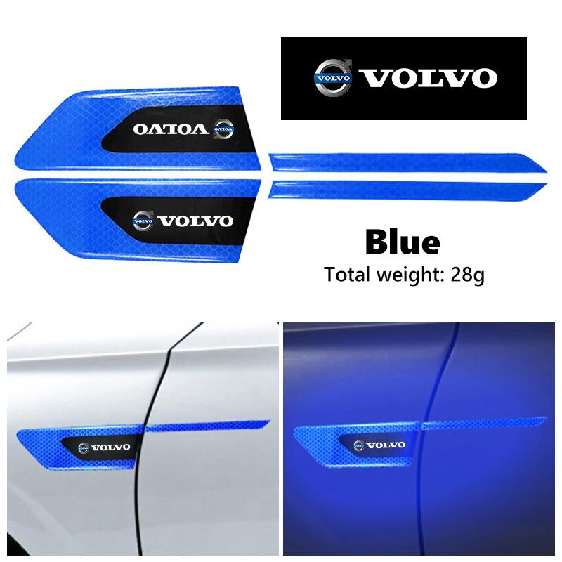 For Volvo Car Reflective Stickers Auto Anti Collision Warning Decoration V40 V60 C30 C70 S60 S80 S90 XC40 XC60 XC70 XC90 T6