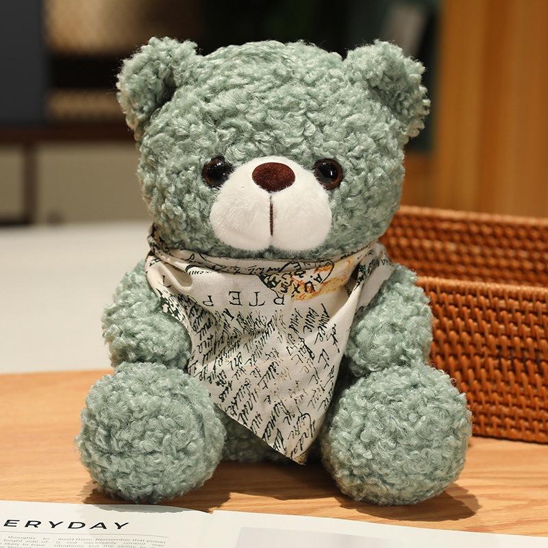 Cute Cute Scarf Teddy Bear Doll Plush Toy Sitting Bear Hugging Bear Doll Children's Doll Doll