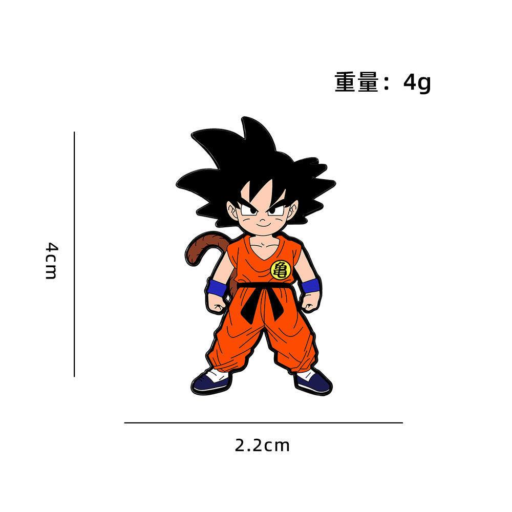 Dragon Ball Peripheral Adorable Metal Badge Diy Wukong Brooch Accessories Doll Anime Cartoon Spooky Holiday Unisex Pouch Pin