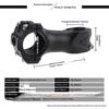 Ultralight Bicycle Stem 31.8MM Easy To Adjust Durable Mountain Bike Handlebar Stem for Daily Riding Replacement Parts