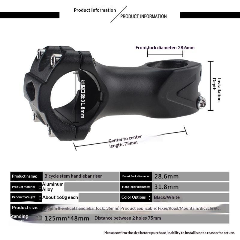 Ultralight Bicycle Stem 31.8MM Easy To Adjust Durable Mountain Bike Handlebar Stem for Daily Riding Replacement Parts