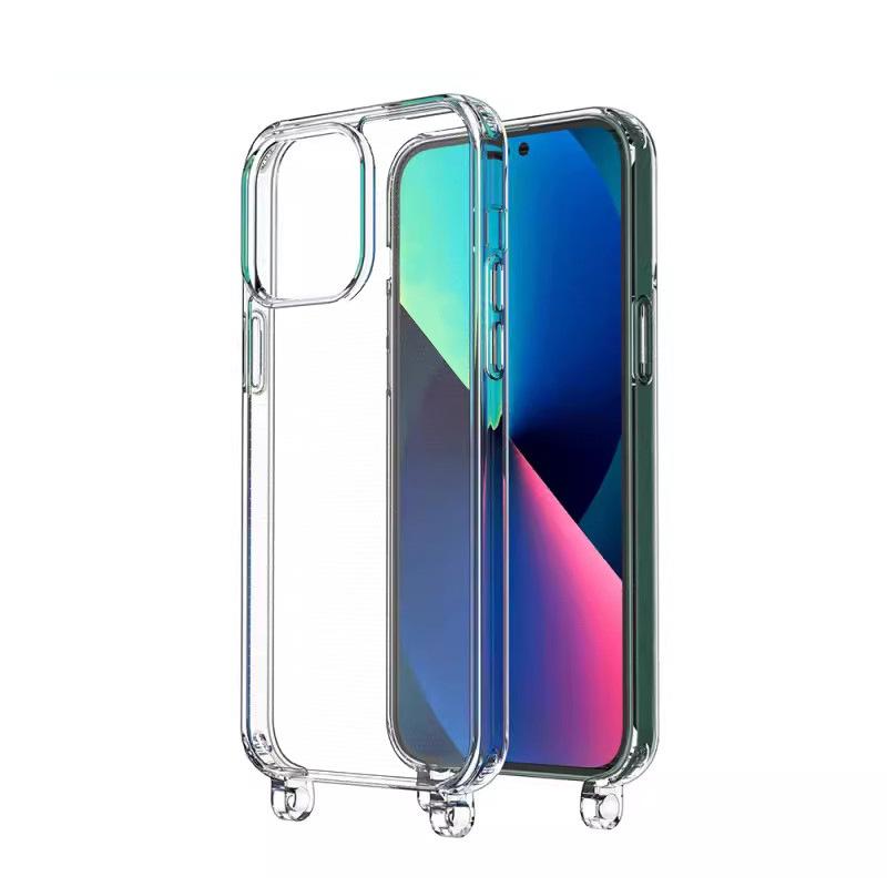 Applicable To Apple 15 Acrylic Two-in-one Lanyard Hole 16 Mobile Phone Case 13 Material IPhone Groove Case