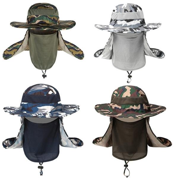 Unisex Visor Hats Fishing Sun Protector Cap UV Protection Face Neck Cover Outdoor Sport Hiking Fishing Hats Outdoor Climbing Bucket Hat Quick Drying