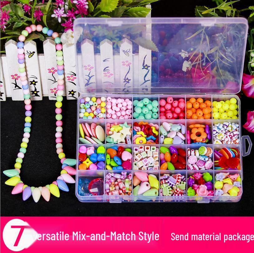 24-Grid DIY Kids' Beading Toy: Amblyopia Correction & Educational Stringing Kit