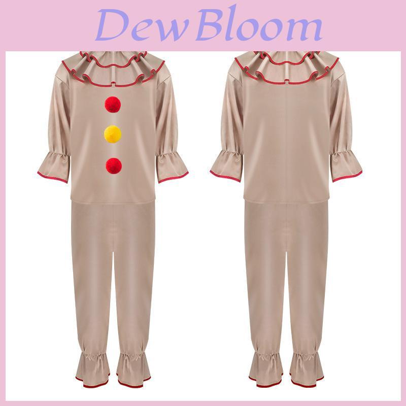 Twisted Clown Cosplay Costume For American Horror Story In Stylish Brown Fabric