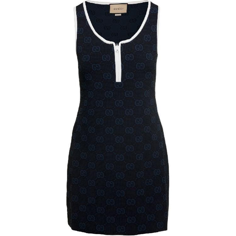 Gucci Tank Tops Women's Blue Crew Neck Moderate Straight Fit 754062-XKDCR-1142