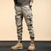 Men's Autumn 2022 Tactical Overalls with Zipper Pockets and Cuffed Casual Pants