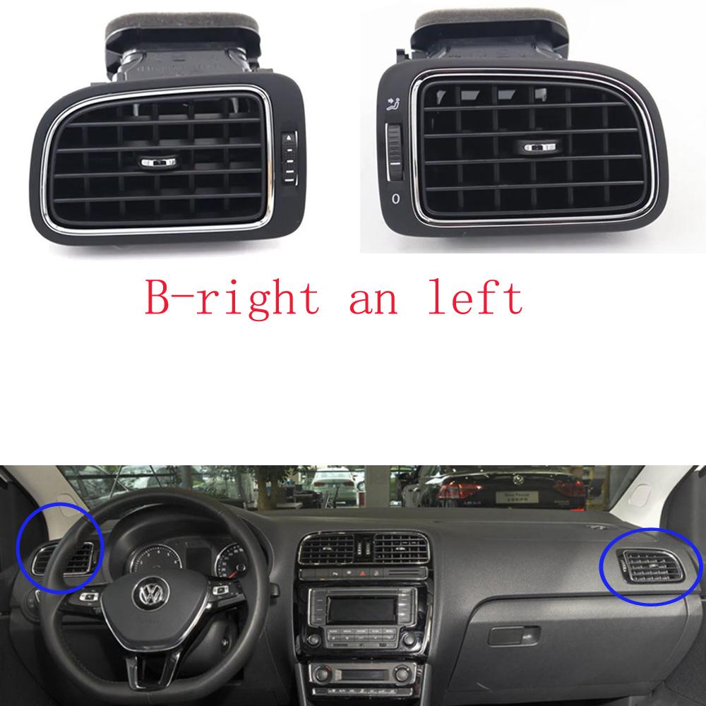 HUIYAN Matte Black Left Right Central Dashboard A/C Air Outlet Vent For VW Polo 2014 2015 2016 6RD 819 704 6RD 819 703